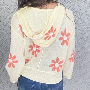 POL Lightweight Open Weave Daisy Hoodie